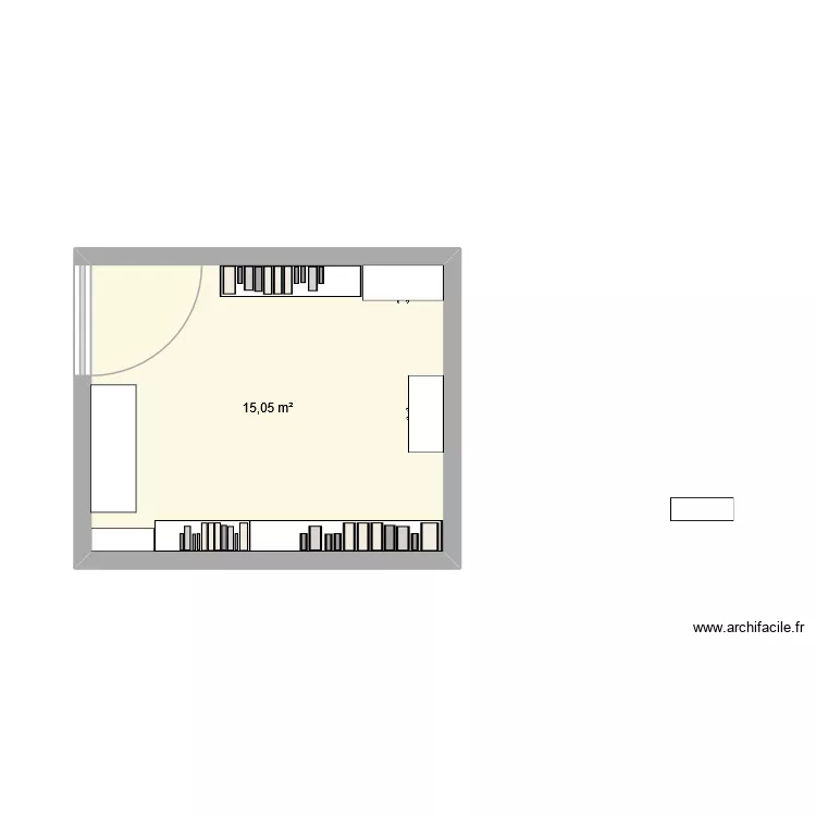 Petit atelier. Plan de 1 et 15 m² Petit atelier. Plan de 1 et 15 m²