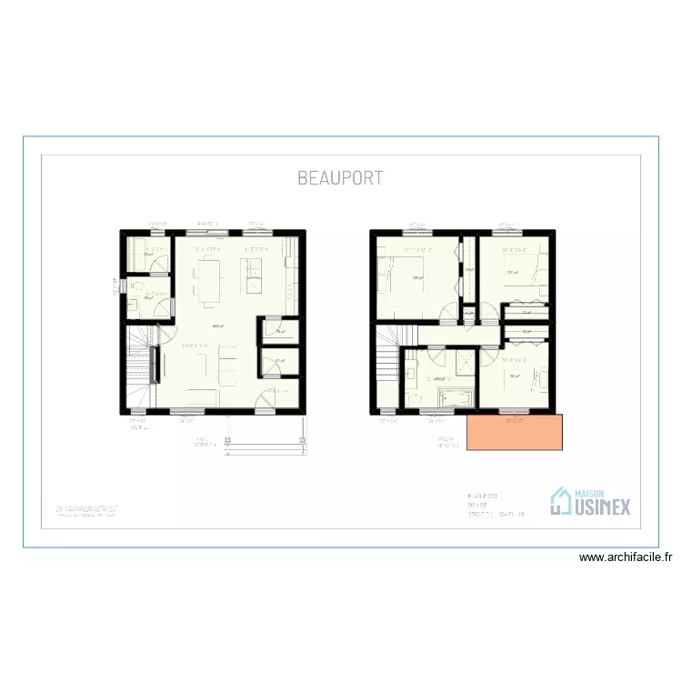BEAUPORT 26' X 26' - PLAN VIERGE. Plan de 