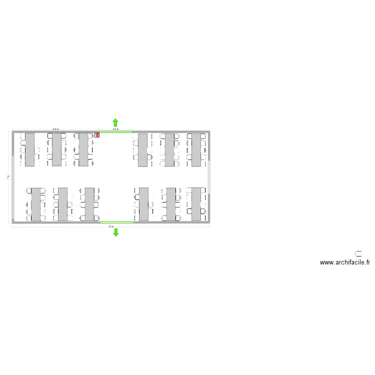 Catering C2. Plan de 1 pièce et 100 m2