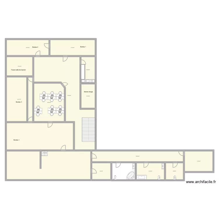 sci meridienne. Plan de 14  et 428 m²