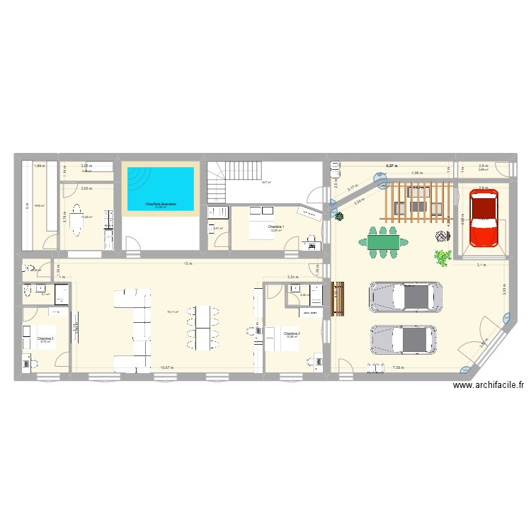 projet senlis version rp. Plan de 63 pièces et 662 m2