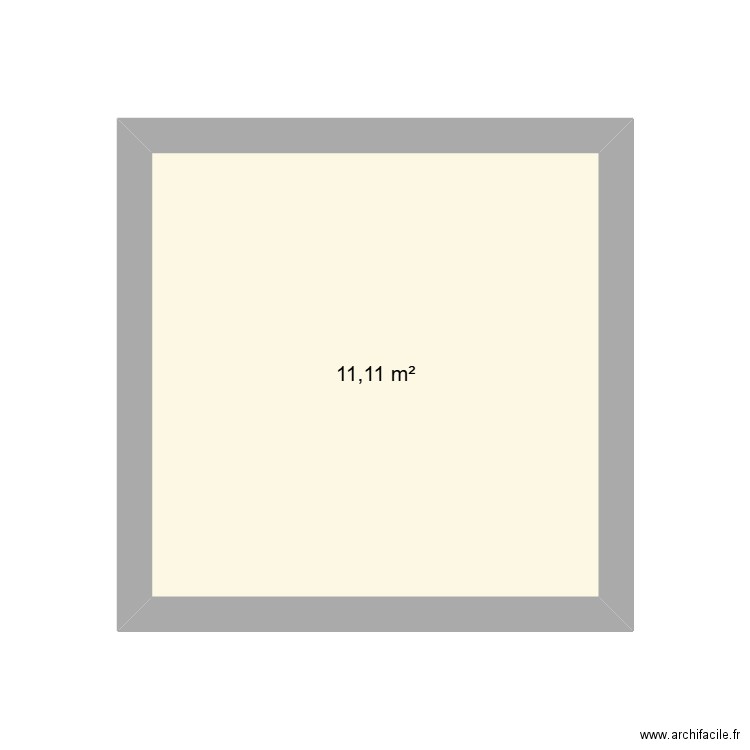 Chambre 2. Plan de 1 pièce et 11 m2