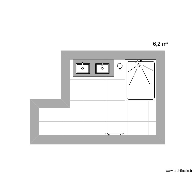 SDB Irina. Plan de 0 pièce et 0 m2