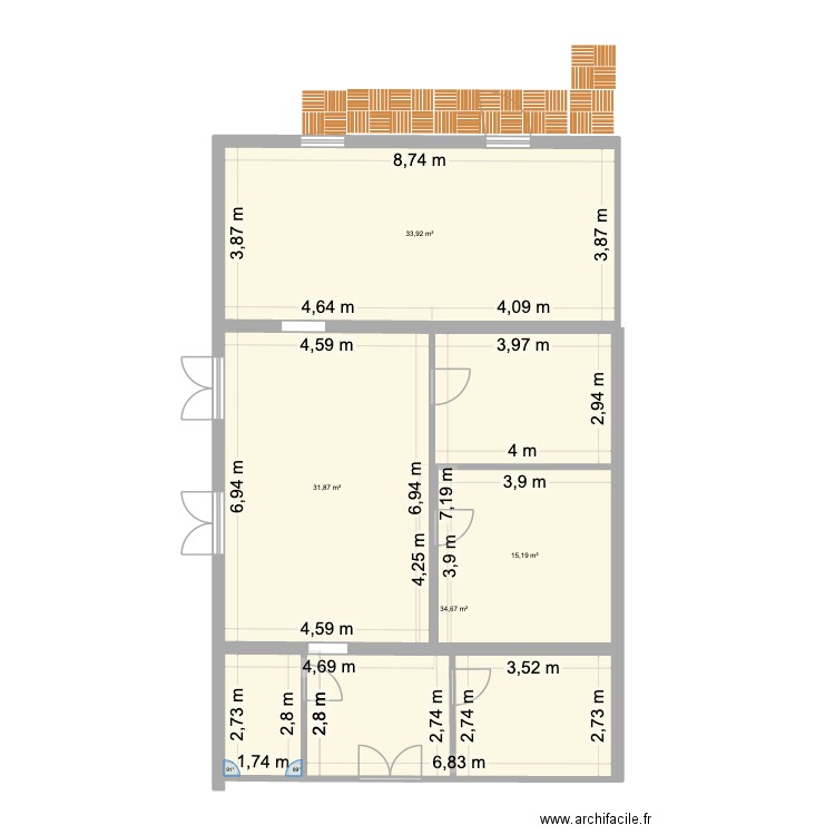 DIEGO. Plan de 4 pièces et 116 m2