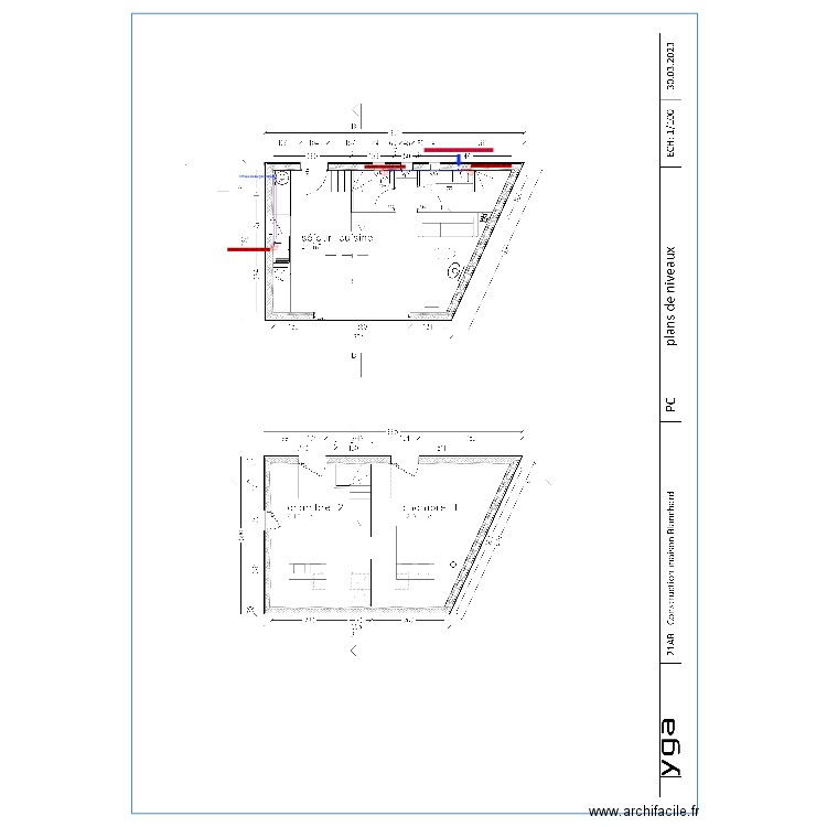 plan eaux sanitaires et eaux usées. Plan de 0 pièce et 0 m2