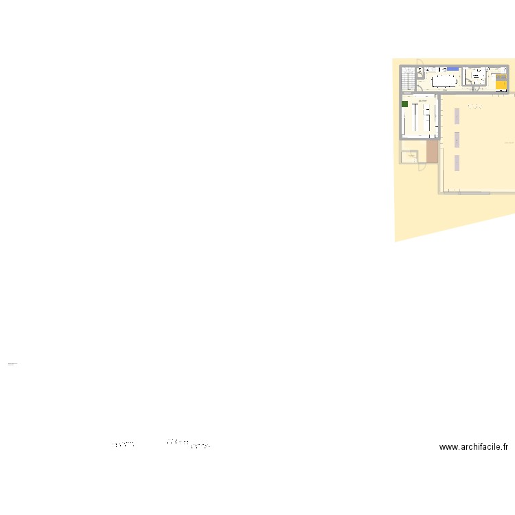 projet pharmacie BIS 2. Plan de 19 pièces et 739 m2