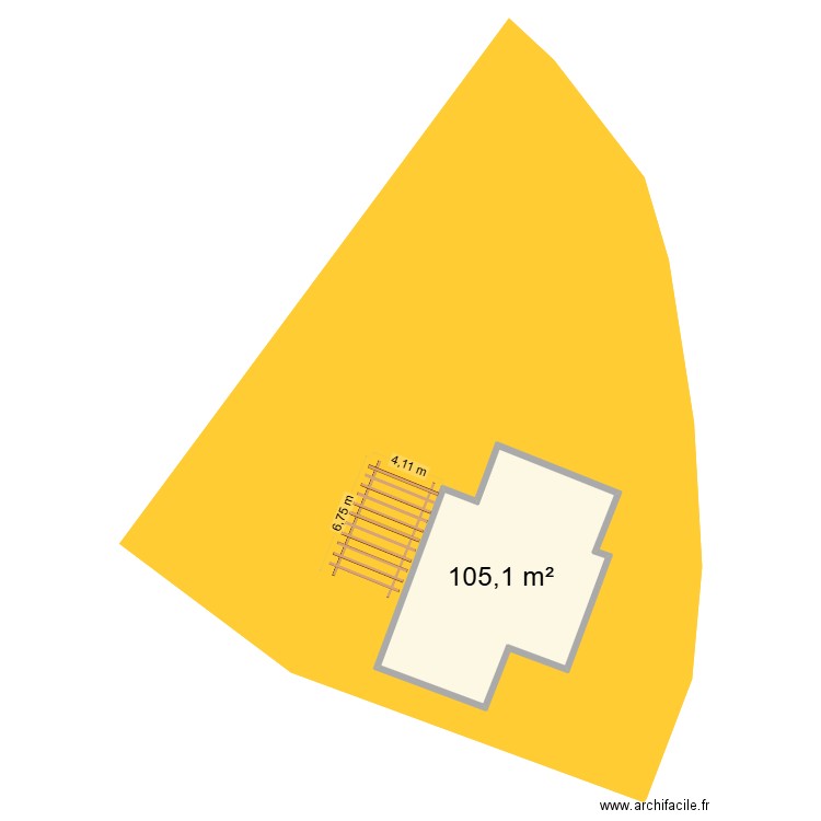 CADASTRE AD915. Plan de 1 pièce et 105 m2