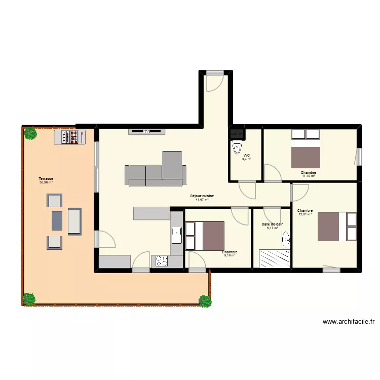 DOLABELLA. Plan de 9 pièces et 121 m²
