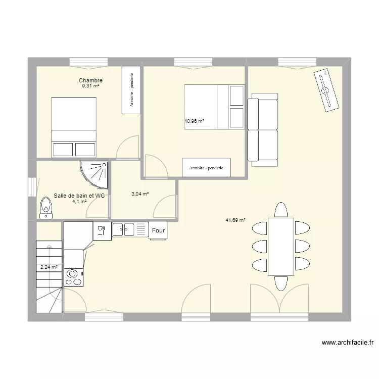 Pure modifi&eacute; 1. Plan de 