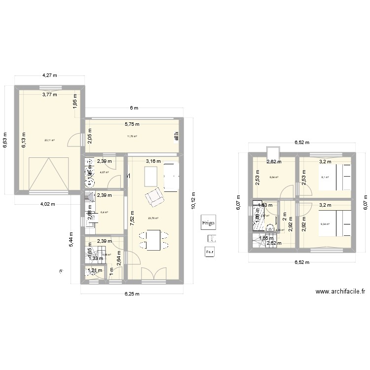 Locmi2. Plan de 12 pièces et 107 m2