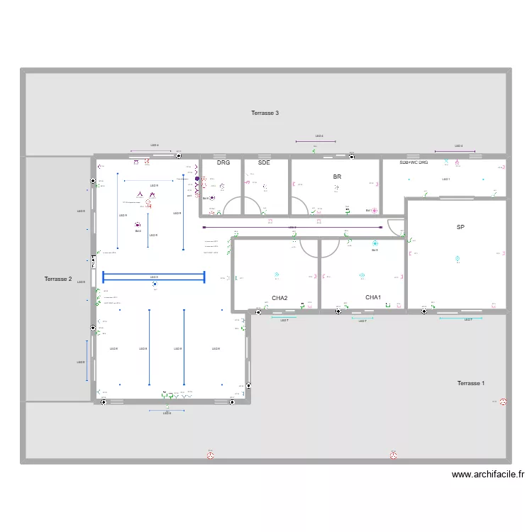 MAISON HICHAM 1. Plan de 11  et 339 m²