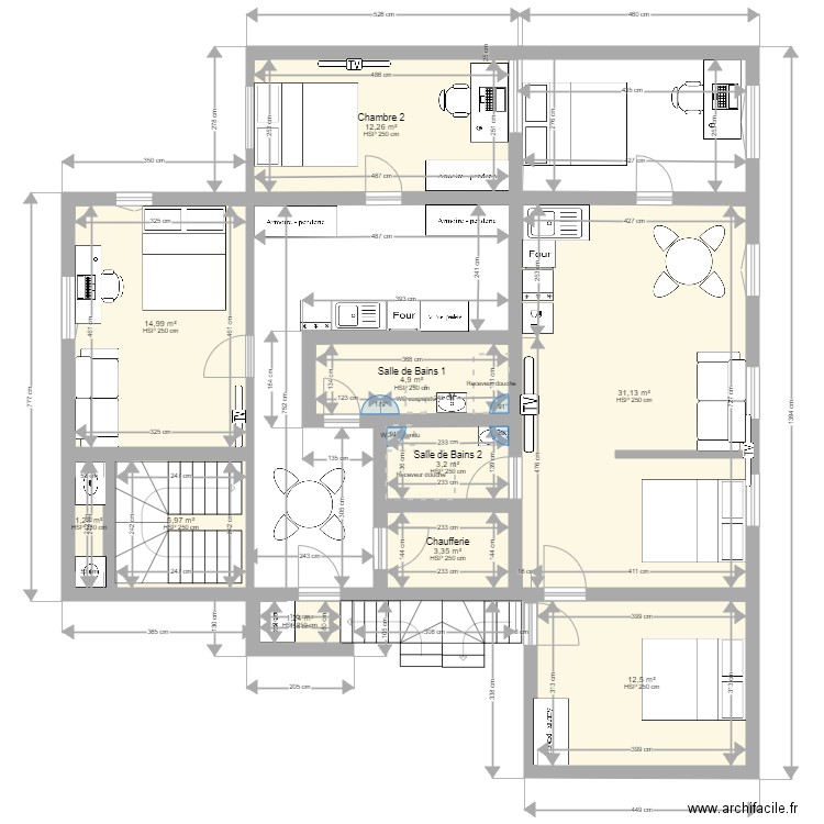 MB20 SS 190224. Plan de 10 pièces et 91 m2