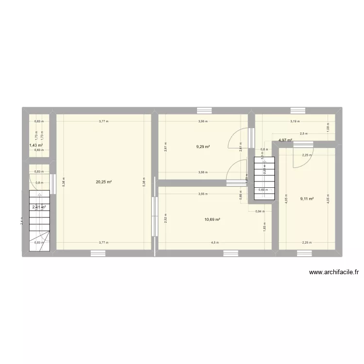 maison actuel . Plan de 