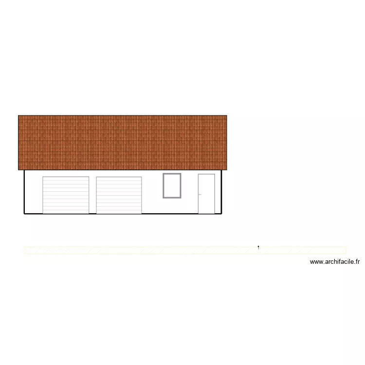 Garage Facade parking. Plan de 
