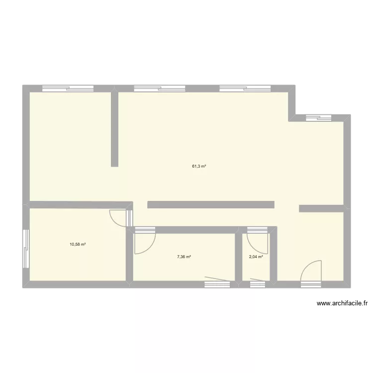 projet maison. Plan de 4  et 81 m²