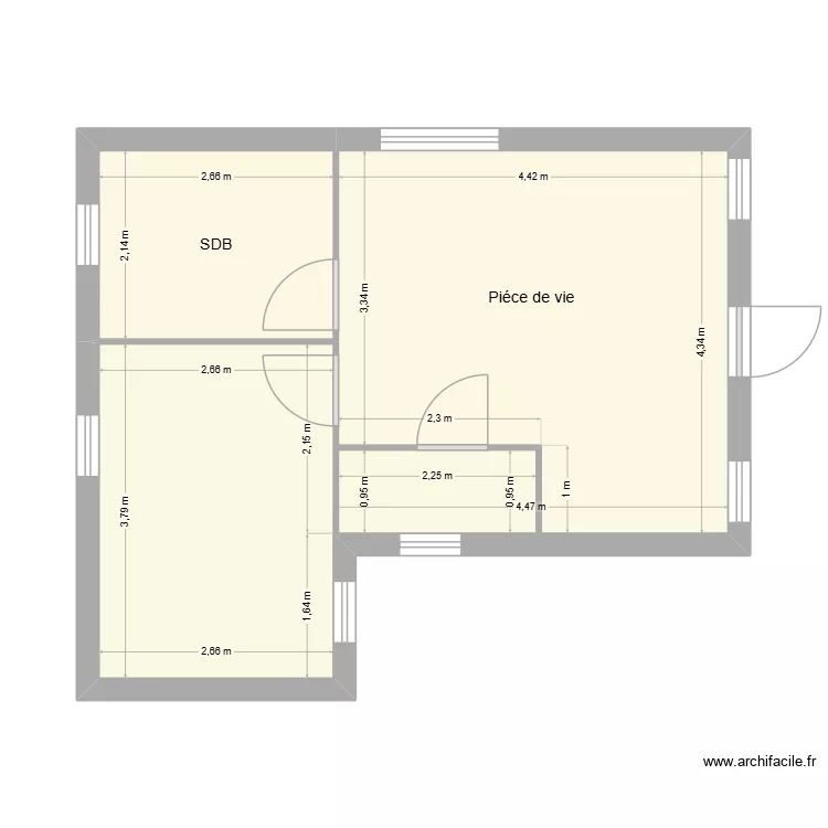 M CRUDENAIRE. Plan de 2  et 35 m²