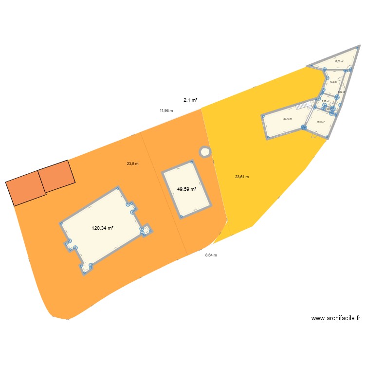 Te Moana. Plan de 14 pièces et 482 m2