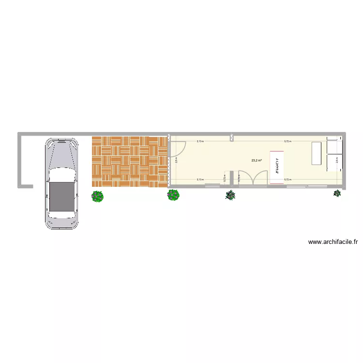 Batiment ATELIER. Plan de 1 et 23 m² Batiment ATELIER. Plan de 1 et 23 m²