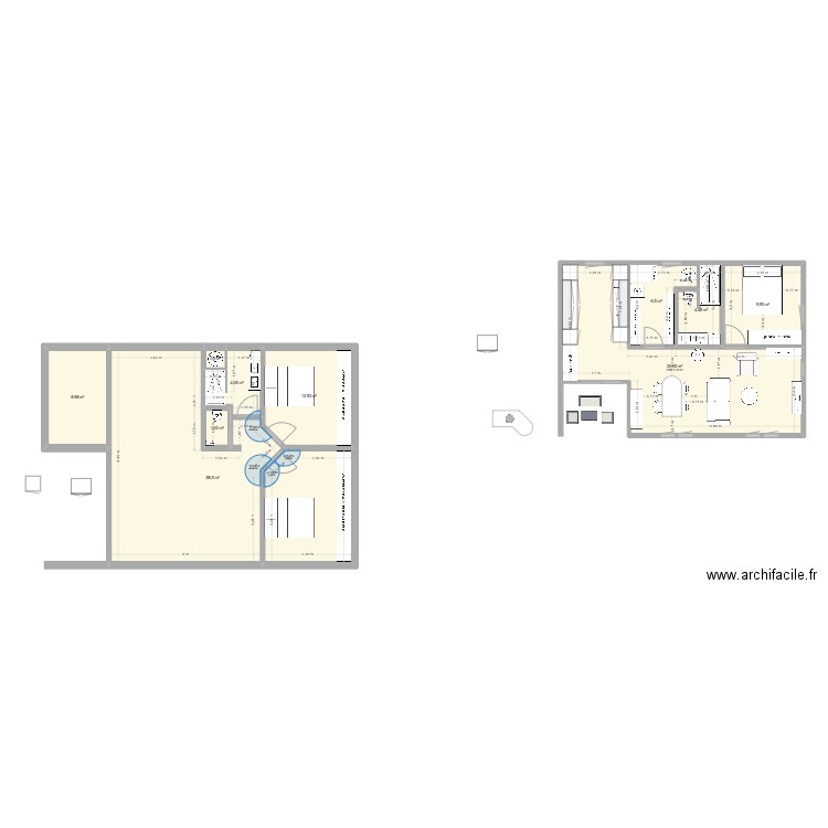 mini maison. Plan de 10 pièces et 143 m2