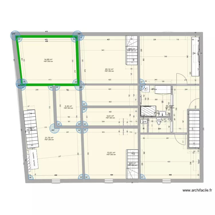 plan paquis 5 janvier. Plan de 18  et 421 m²