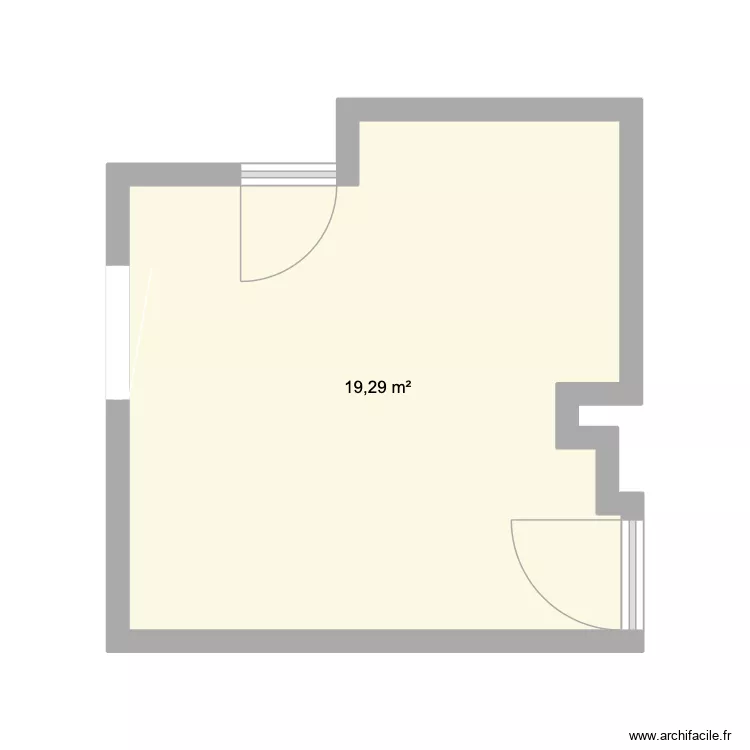 Appart Clichy. Plan de 1  et 19 m²