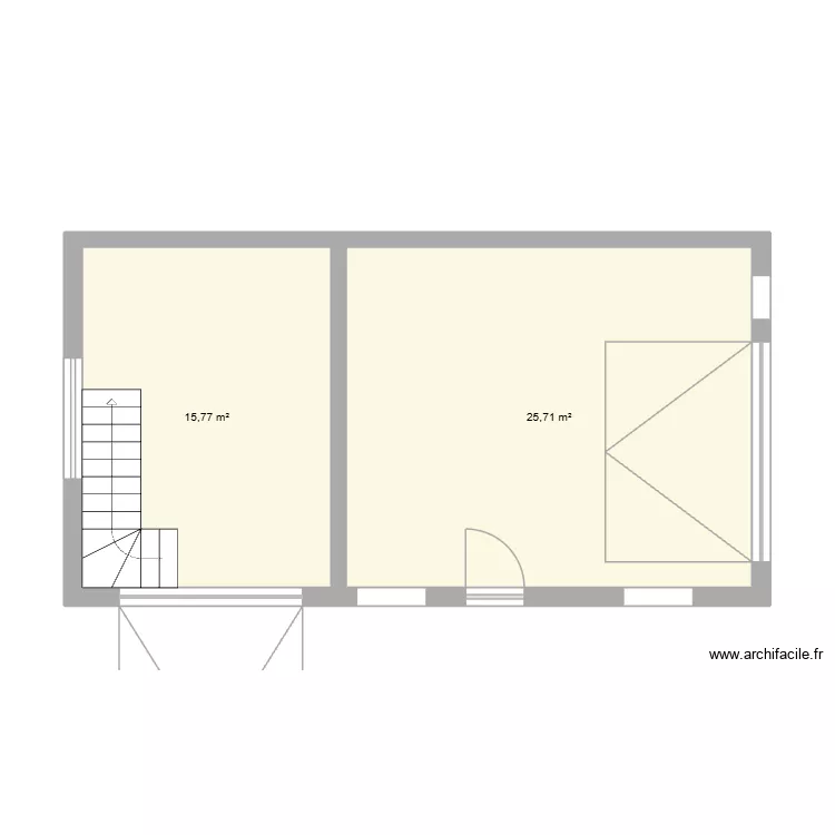 depandence bas. Plan de 2 Pièces et 41 m² depandence bas. Plan de 2 Pièces et 41 m²