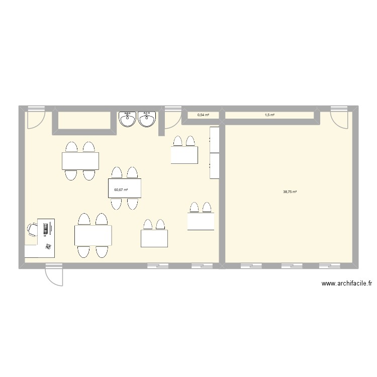 hugo. Plan de 4 pièces et 101 m2