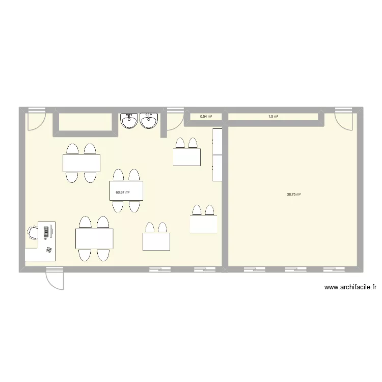 hugo. Plan de 4 pièces et 101 m²