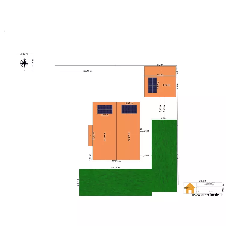 Panneau photovoltaiques. Plan de 