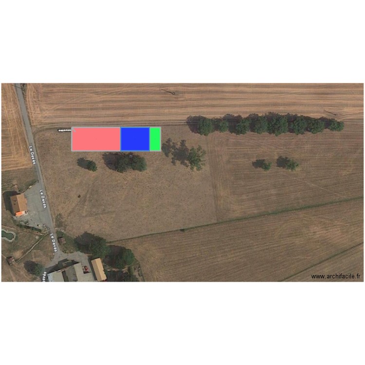 devez. Plan de 3 pièces et 1223 m2