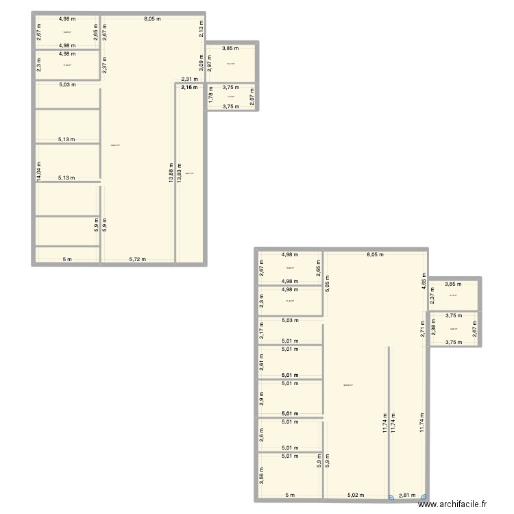 Garage 61 Jean Jaurès. Plan de 11 pièces et 531 m2