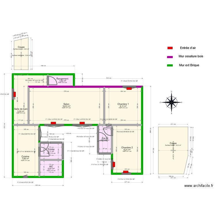 ML24015576. Plan de 9 pièces et 54 m2