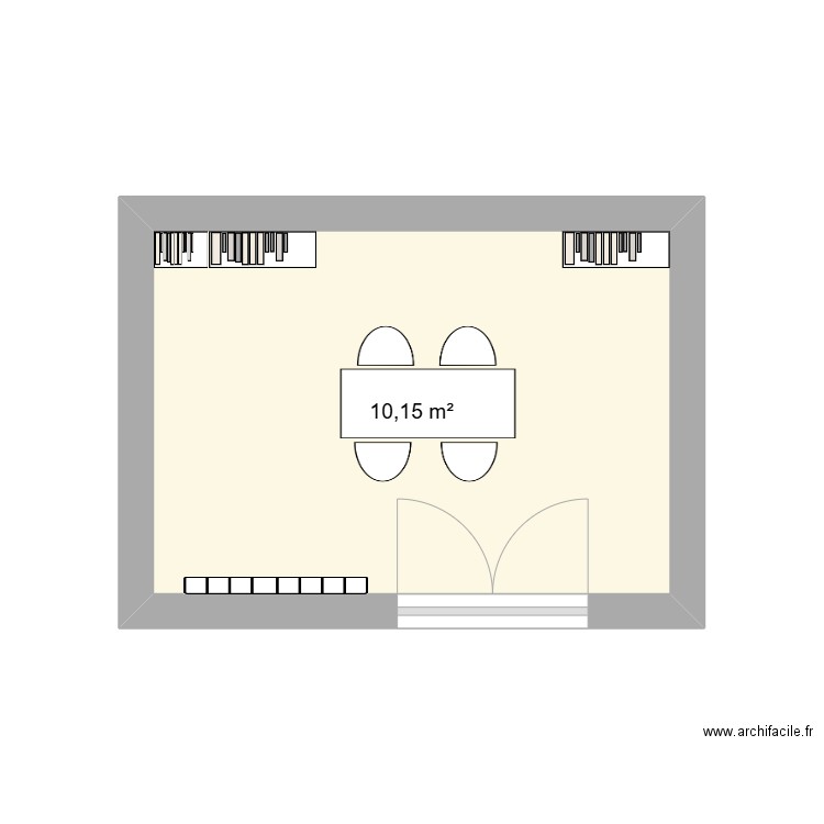 SALON. Plan de 1 pièce et 10 m2