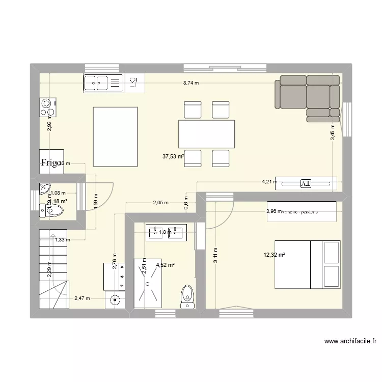 DENEL. Plan de 4 et 56 m² DENEL. Plan de 4 et 56 m²