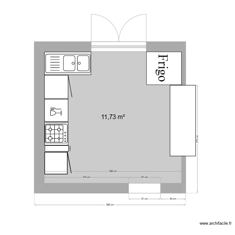 Cuisinne Pierre & Nathalie. Plan de 