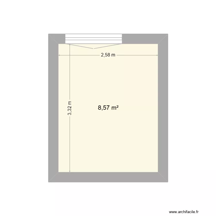 CHAMBRE 2.0. Plan de 1  et 9 m²