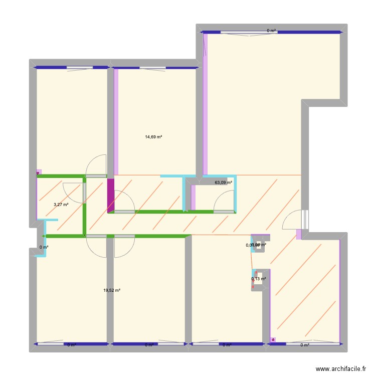 44 Annecy. Plan de 13 pièces et 101 m2