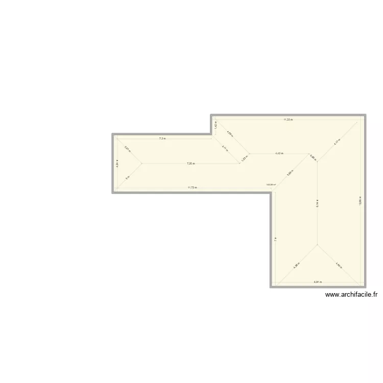 [TOIT]_MmeGounand_. Plan de 1 Pièce et 143 m²