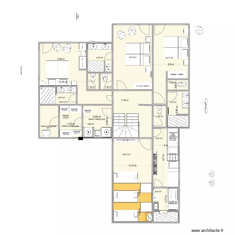PLAN REZ-DE-JARDIN DU 26 JUIN. Plan de 18  et 126 m²