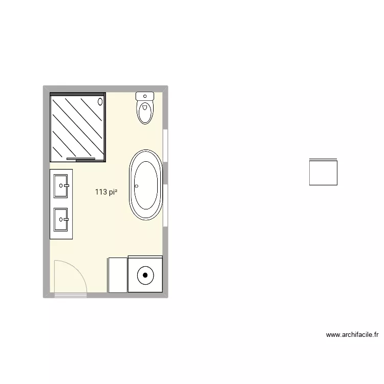 Salle de bain Vincent laveuse superposé 3. Plan de Salle de bain Vincent laveuse superposé 3. Plan de