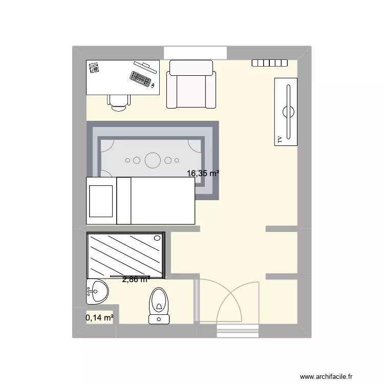 studio doua 2. Plan de 3 et 19 m² studio doua 2. Plan de 3 et 19 m²