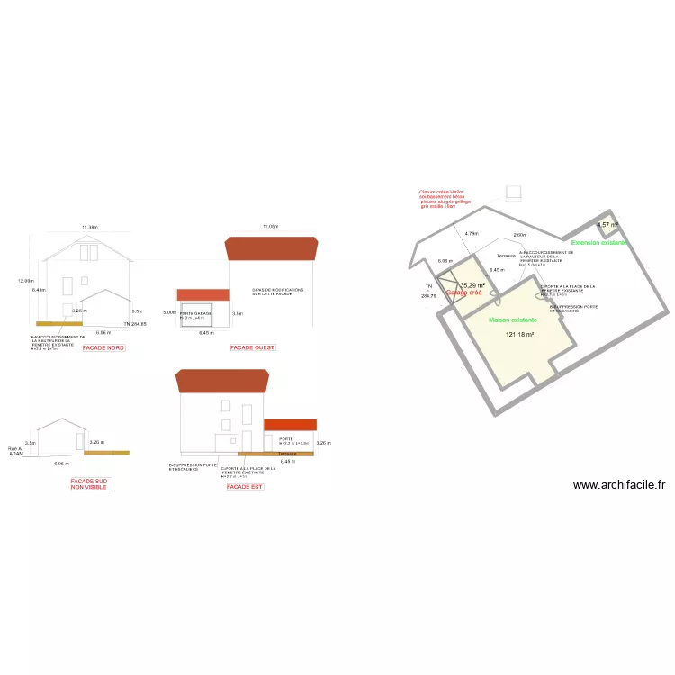 Projet Paris Moquillon Raon l'Etape tourn&eacute;. Plan de 3 pièces et 161 m²