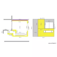 Projet 2  vue rez + facade arri&egrave;re  Molenbeek