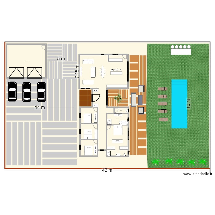MONTAUBAN. Plan de 8 pièces et 1209 m2