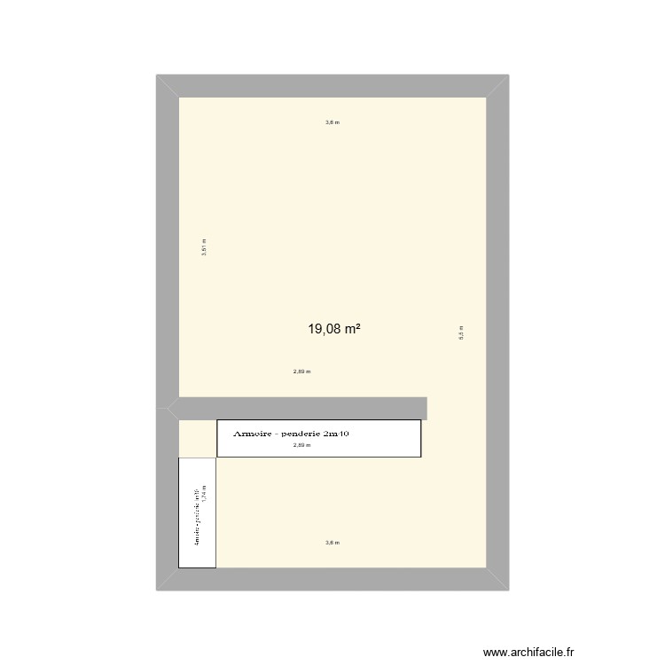 CHAMBRE PARENTALE. Plan de 0 pièce et 0 m2 CHAMBRE PARENTALE. Plan de 0 pièce et 0 m2