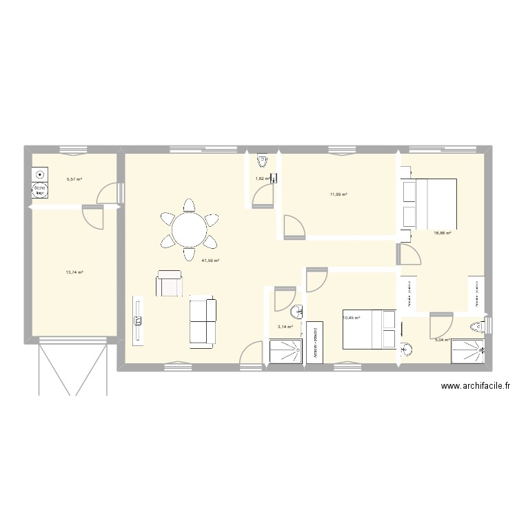 future maison. Plan de 9 pièces et 110 m2