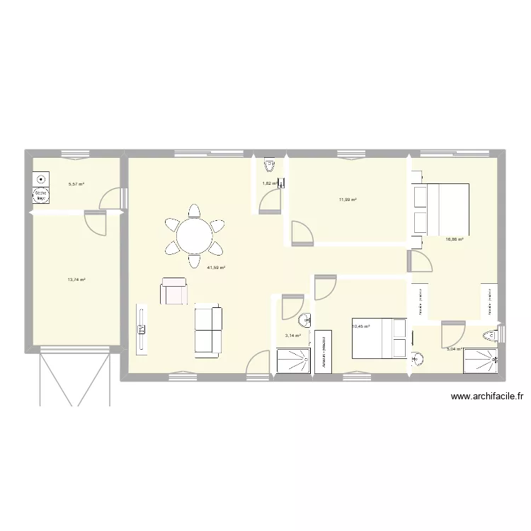 future maison. Plan de 9  et 110 m²