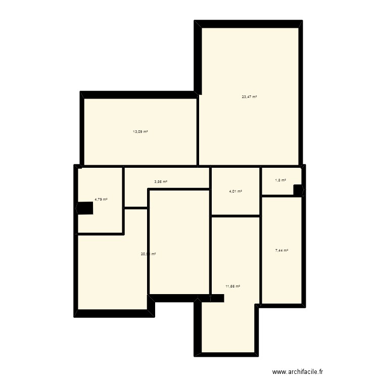 MARIA ( C/Alcalde costa, lleida)  PLANO BASICO. Plan de 9 pièces et 91 m2
