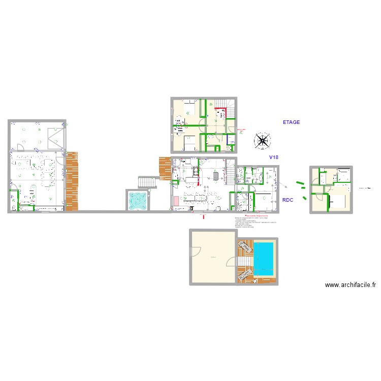 V18. Plan de 3 pièces et 113 m2