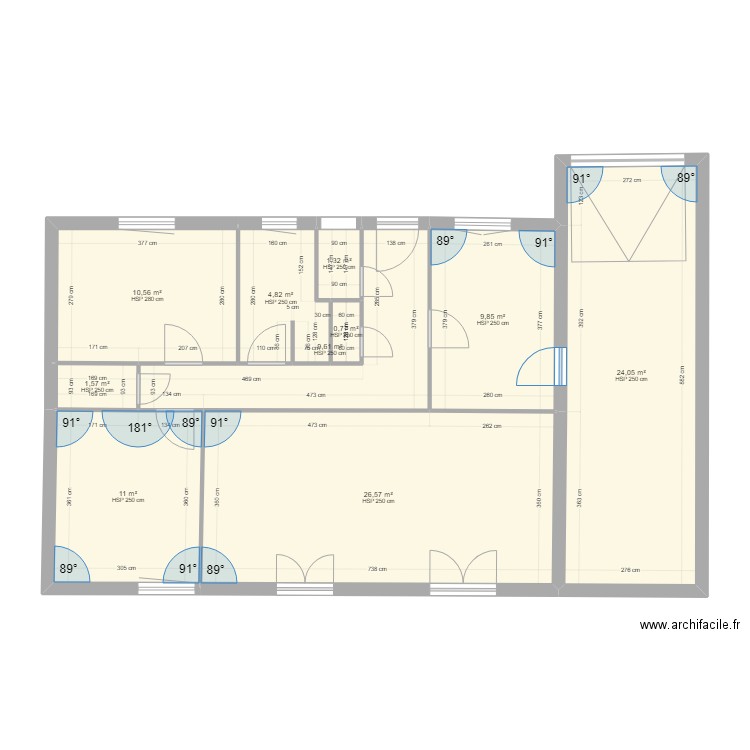 FS GLOBAL. Plan de 10 pièces et 100 m2